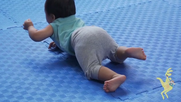 Baby crawling at GymbaROO BabyROO